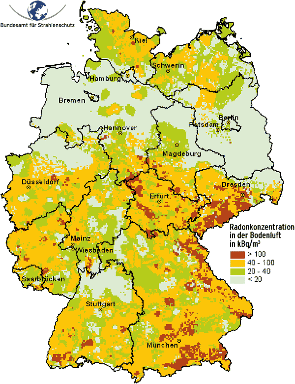 Radonvorkommen in Deutschland und Europa | bioxX Shop